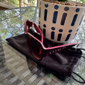 Authentic Coach Women's Dark Pink Sunglasses